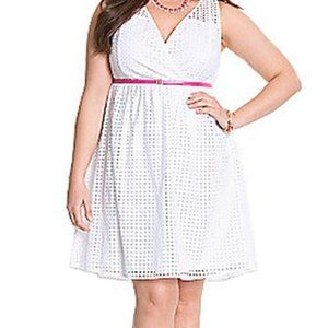Lane Bryant size 16 white eyelet lace dress